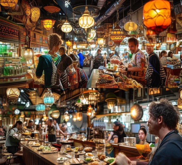 义乌商贸城里的异域风味，外国人服务员餐厅的多元体验